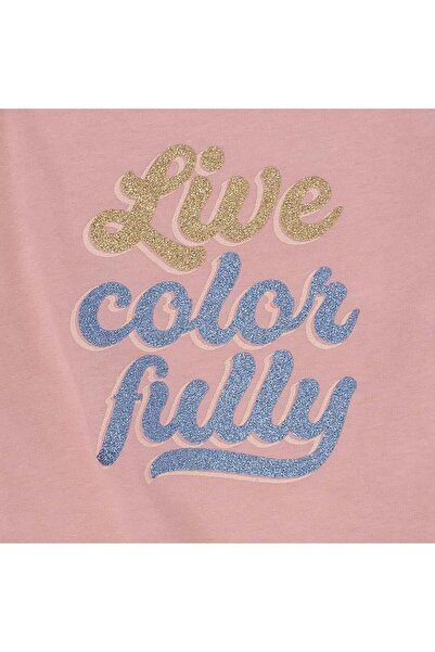 Gingersnaps Girls Shiny Printed Short-Sleeve Top