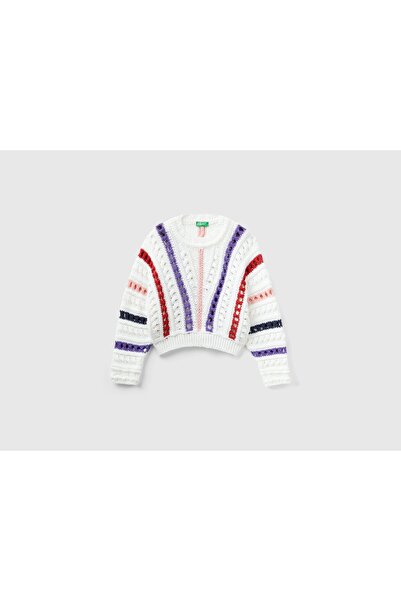 United Colors of Benetton Kids' Crochet Knit Sweater