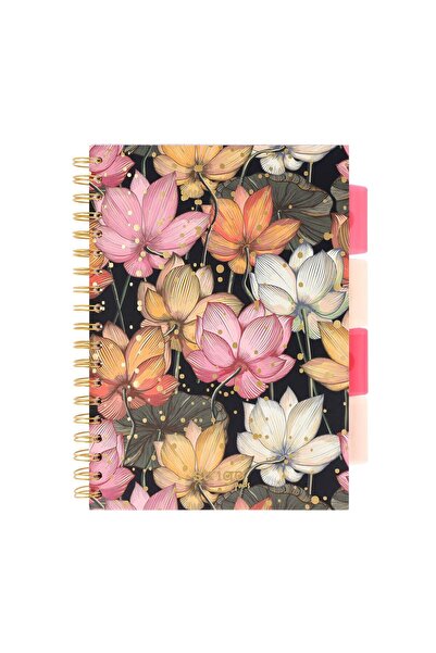 Strigo Caiet spirala si separatoare Project Book FLORI B5, matematica, 200 pg...