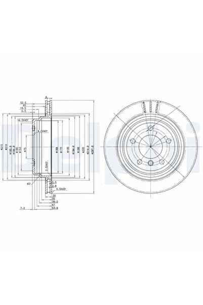 DELPHİ Brake disc ALPINA B10 Touring 1997-1998 BG3042