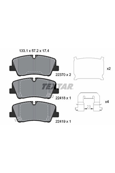 TEXTAR Set Placute Frana Frana Disc Hyundai H350 Bus/H350 Caroserie/H350 Plat...