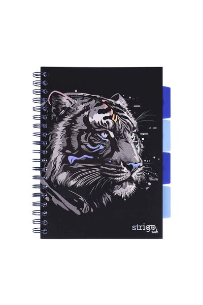 Strigo Spiral notebook and dividers Project Book TIGRU B5, dictando, 200 pg, cardboard covers PADS096