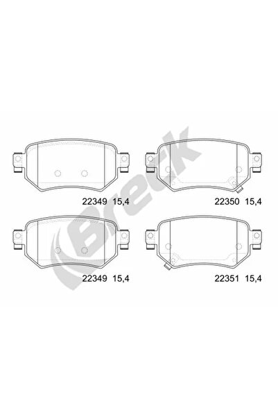 BRECK Комплект спирачни накладки за дискови спирачки Mazda 6