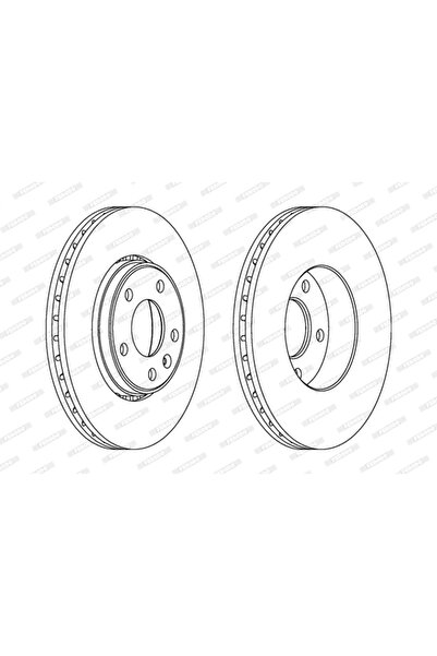 FERODO Brake disc RENAULT VEL SATIS 2004-2009 DDF1204C-1