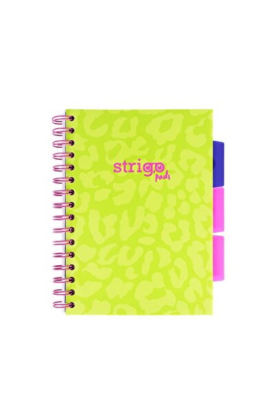 Strigo Spiral notebook and dividers Project Book NEON A5, mathematics, 200 pg, cardboard covers PADS016