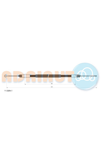 Adriauto Cablu Frana De Parcare Spate Stanga Citroen C8 Fiat Ulysse
