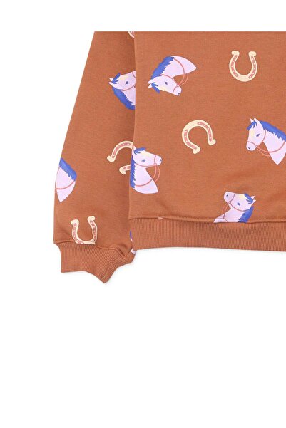 Gingersnaps Girls Horse Print Long-Sleeve Sweater