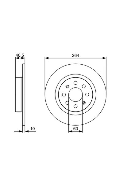Bosch Disc Frana Abarth Punto Fiat Punto