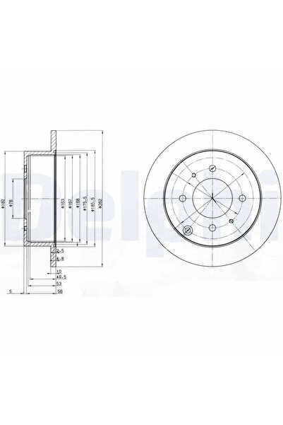 DELPHİ Brake disc HYUNDAI MOINCA 2008-2016 BG4010