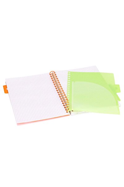 Strigo Caiet spirala si separatoare Project Book NEON B5, matematica, 200 pg, coperti carton PADS012