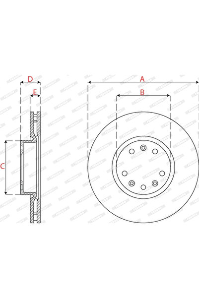 FERODO Disc Frana Citroen Jumpy 3 Bus/Jumpy 3 Caroserie/Jumpy 3 Platou / Sasi...
