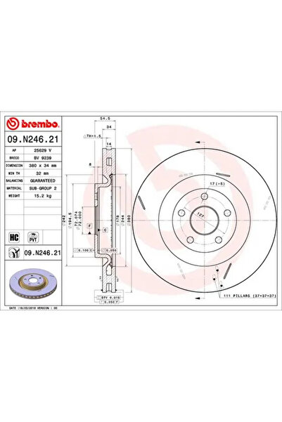 Brembo Disc Frana Jeep Grand Cherokee 4/Grand Cherokee Van