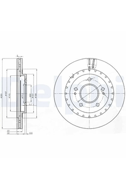 DELPHİ Disc frana MITSUBISHI PAJERO PININ I (H6_W H7_W) 1999-2007