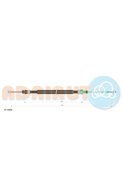 Adriauto Cablu Frana De Parcare Spate Dreapta Citroen C3 1/C3 Pluriel