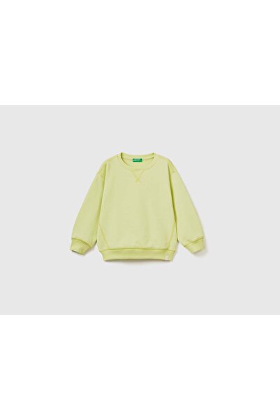 United Colors of Benetton سترة بياقة دائرية من القماش المعاد تدويره