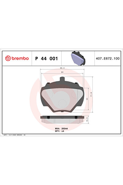 Brembo Set Placute Frana Frana Disc Land Rover Defender/Discovery 1/Range Rov...