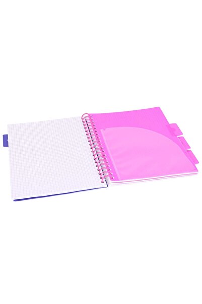 Strigo Spiral notebook and dividers Project Book NEON B5, mathematics, 200 pg, cardboard covers PADS013