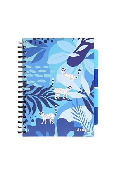 Strigo Spiral notebook and dividers Project Book JUNGLE B5, mathematics, 200 pg, cardboard covers PADS039