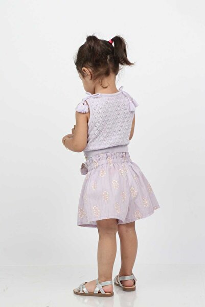 Gingersnaps بلوزة قصيرة مكشكشة الرقبة للبنات