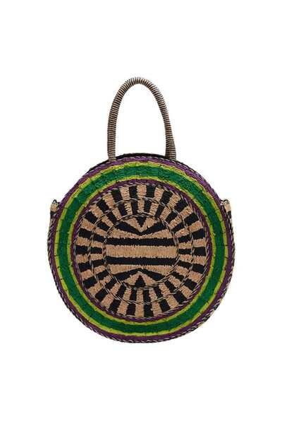 PARFOIS Multicolored Woven Round Handbag