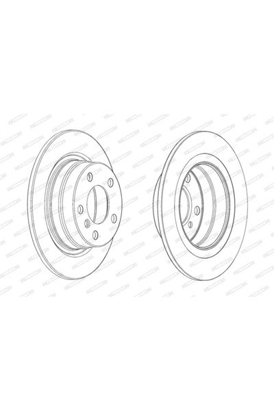 FERODO Brake Disc Bmw 1/2