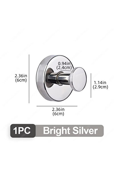 Choice قطعة واحدة من خطافات تثبيت جديدة فضية لامعة بأكواب شفط، مصنوعة من الفو...