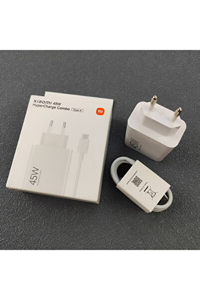 Xiaomi مجموعة شاحن توربيني أبيض 45 وات من الاتحاد الأوروبي لهاتف Redmi Note 1...