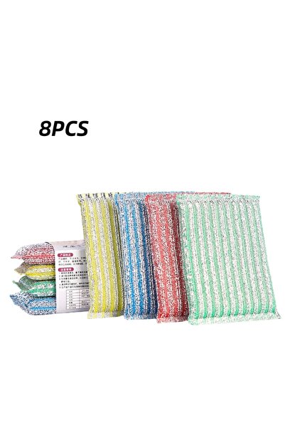 Choice 8PCS 8PCS/Lot Stainless Steel Wire Sponge Scouring Cloth Kitchen Decontamination Clean Bowl/dish/pot