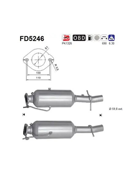 As Filtru Funingine/Particule Sist.De Esapament Ford Transit V363 Bus/Transit...