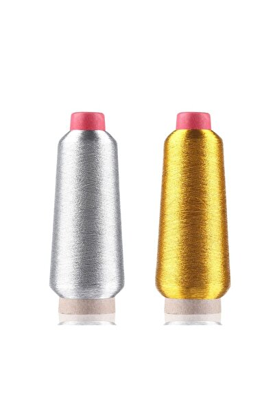 Choice 1 ذهب 1 فضي 1/2 قطعة خيط تطريز معدني ذهبي فضي خيوط تطريز آلي 150D DIY Ma