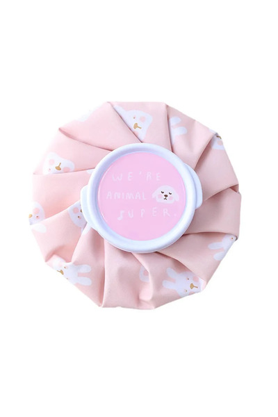 Choice كيس ثلج من القماش الوردي، كيس ثلج قابل للطي للاستخدام المنزلي، كرتون س...