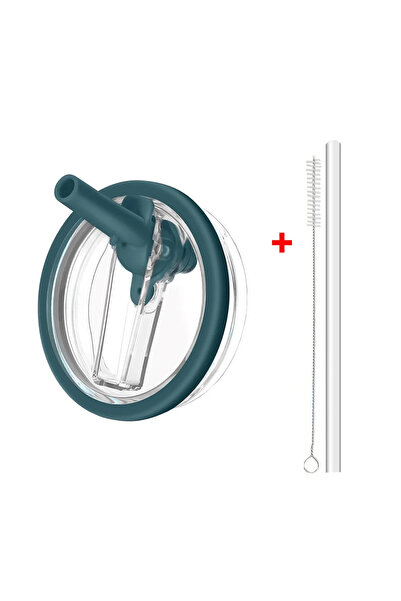 Choice غطاء أزرق D - قطعة واحدة من غطاء القش سعة 40 أونصة لغطاء كوب ستانلي فل...