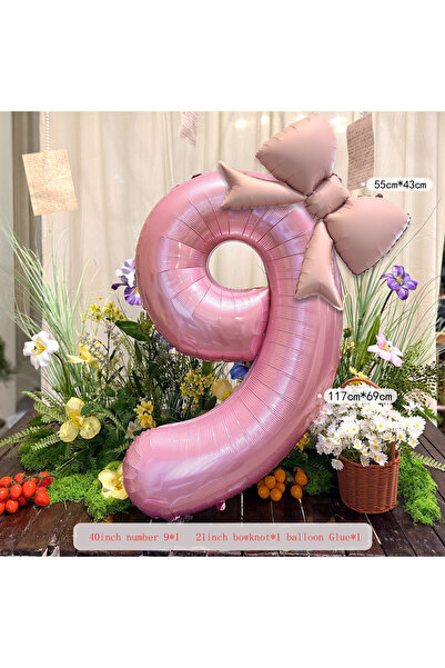 Choice 40inch 9 2pcs 40inch Pink Bowknot Number Foil Balloons Wedding Birthda...