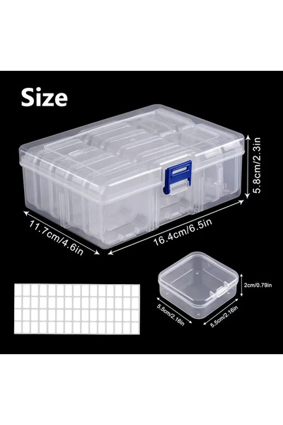 Choice صندوق تخزين تطريز لوحة الماس DIY مكون من 14 شبكة، مجوهرات فن الأظافر م...