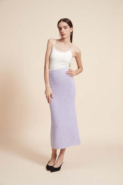 Yola Solid Knit Midi Skirt