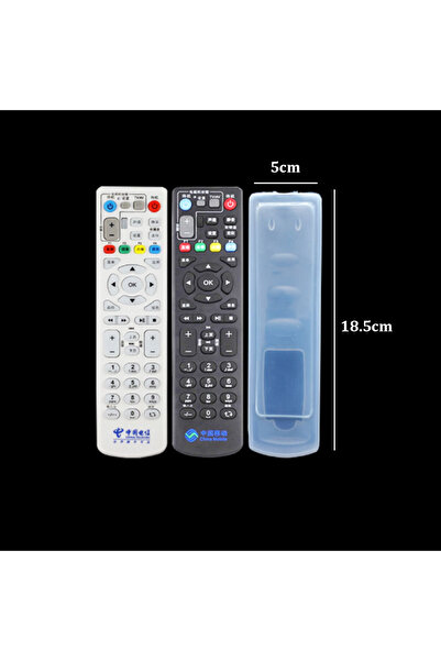 Choice 18.5X5cm Silicone TV Remote Control Protective Sleeve Dust Protection Storage Bag Portable Silicone