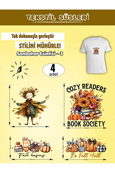 AGG Reklam ملصق ملابس يلتصق بالكي - نسيم الخريف - مجموعة من 3 قطع 4L