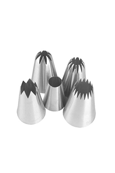 Choice X8601 مجموعة من 5 قطع معدنية كبيرة لتزيين الكيك والكريمة وأدوات المعجن...