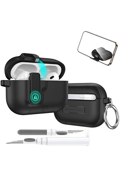 Choice حافظة واقية لأجهزة Airpods Pro 3 باللون الأسود مع قلم 2025 لأجهزة Airp...