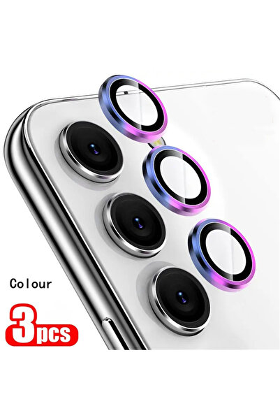 Choice Galaxy S24 Color 3Pcs/1Set Metallic Luster Lens Protector Cover For Samsung Galaxy S25 Plus S23 FE S
