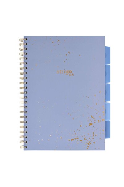 Strigo Spiral notebook and dividers Project Book MARBLE A4, mathematics, 200 pg, cardboard covers PADS028