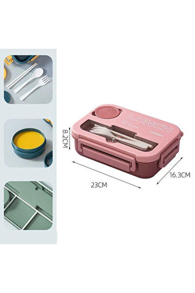 Choice Red Compartment 1300ML Portable Lunch Box Kids Students Office Bento B...