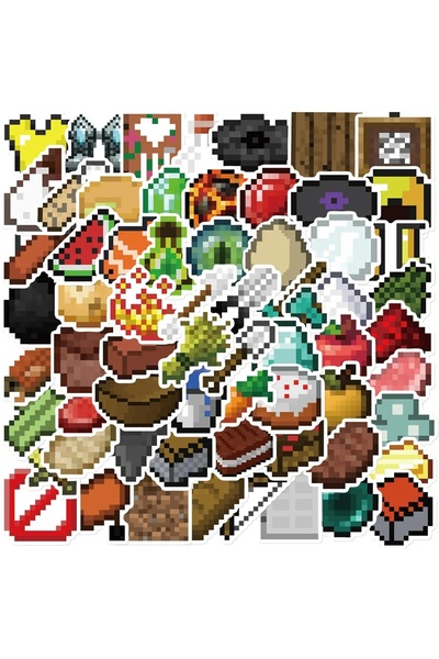 Choice ملصقات لعبة البكسل متعددة الألوان، 60 قطعة، ملصقات فينيل ستيف ماي وورل...