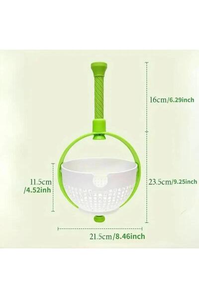 Choice سلة تصريف دوارة لتنظيف الخضروات والفواكه والتجفيف ورمي المياه في المنزل.