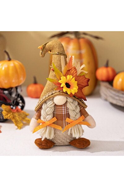 Choice S فزاعة امرأة ديكور المنزل موسم الحصاد ورقة القيقب عباد الشمس قبعة منح...