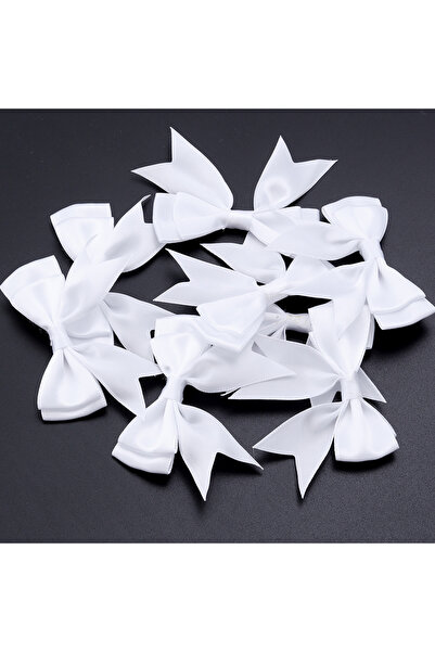 Choice 6cmx7cm White 10pcs/lot Satin Ribbon Bows Cute Colourful Dacron Double...