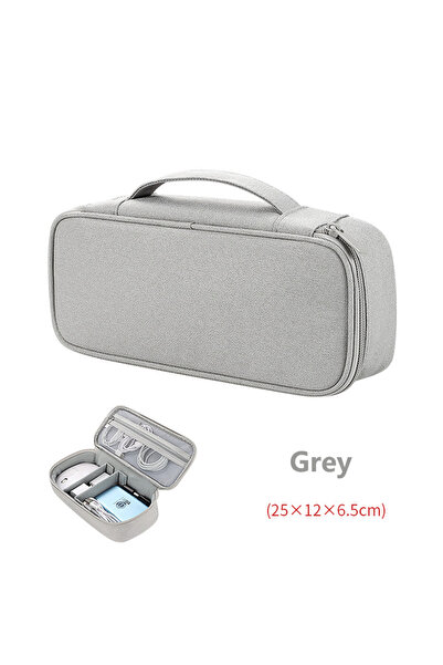 Choice Grey Portable Travel Data Cable Storage Bag Organizer Free Combination...