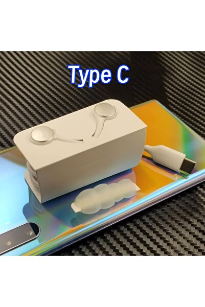 Choice سماعات رأس سلكية أصلية من النوع C باللون الأبيض، متوافقة مع سماعات S25...