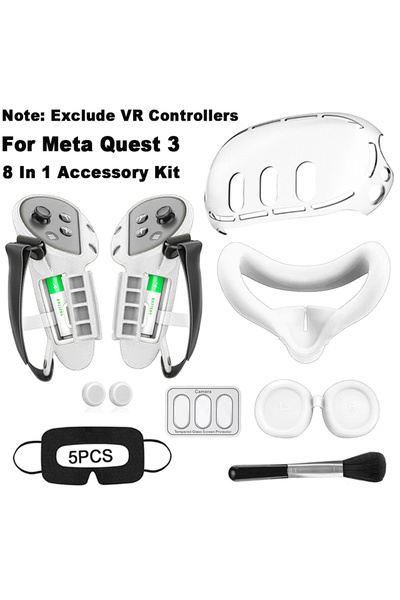 Choice مجموعة غطاء سيليكون جديدة من ملحقات الواقع الافتراضي 8 في 1 لجهاز Meta...