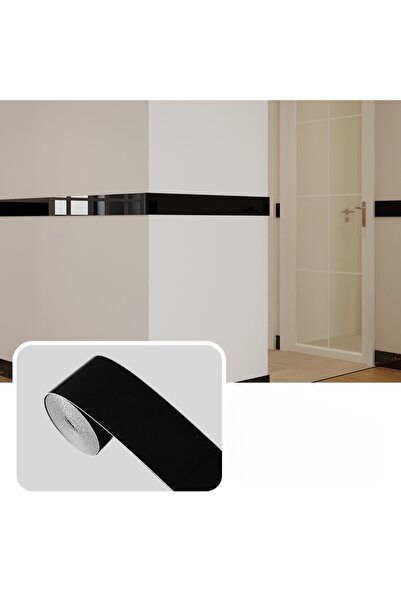Choice black 1PC 5mx10cm Self Adhesive Skirting Board Thickening Flexible Foa...